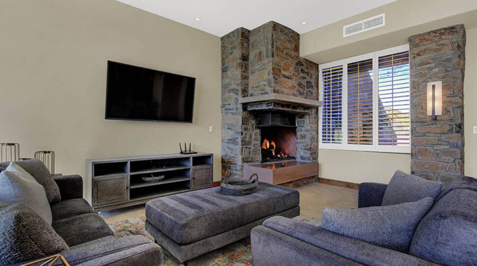 Living room inside a Quintero Golf Club casita
